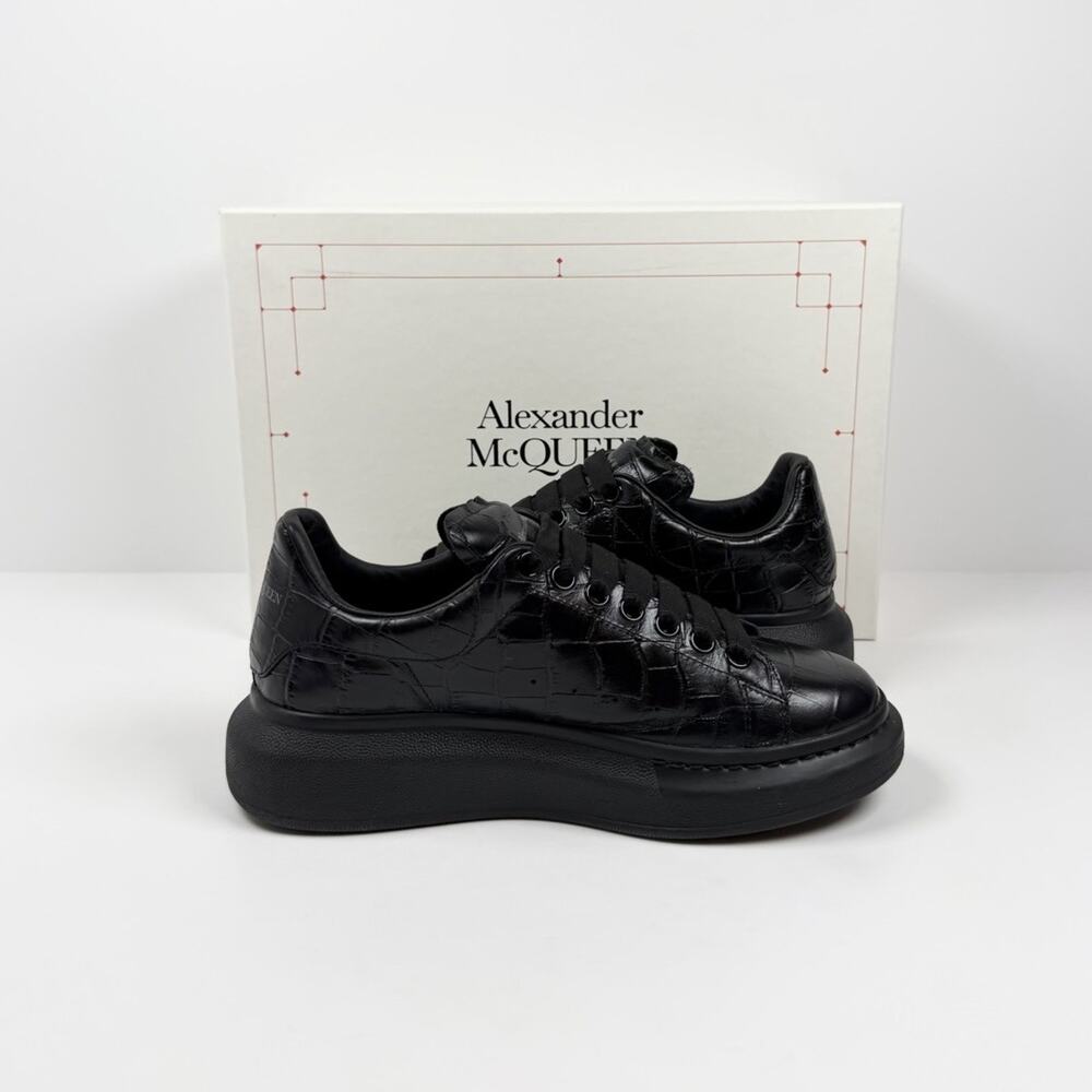 Size 6.5US - Alexander McQueen Black Crocodile Sneakers￼ - Picture 5 of 10